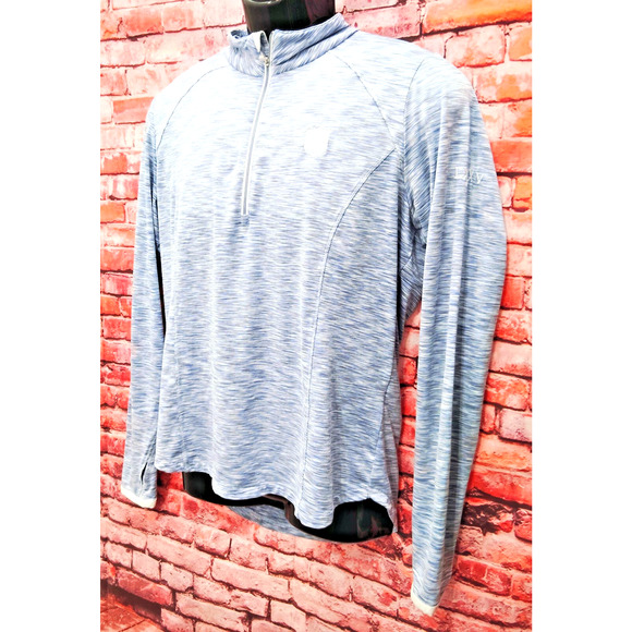 Zero Restriction Shirt Womens Large Gray Long Sleeve Athletic Fit Quarter Zip - Picture 6 of 9
